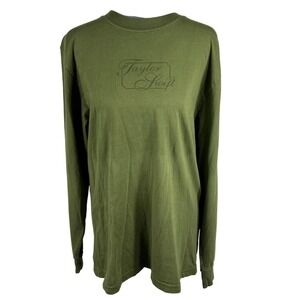 Taylor Swift‎ Evermore Album Long Sleeve T-Shirt Forest Green Ombre Sz Medium